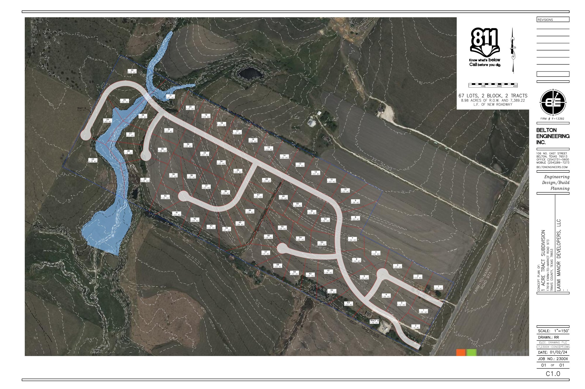 90 Acres on FM 973 — conceptual site plan